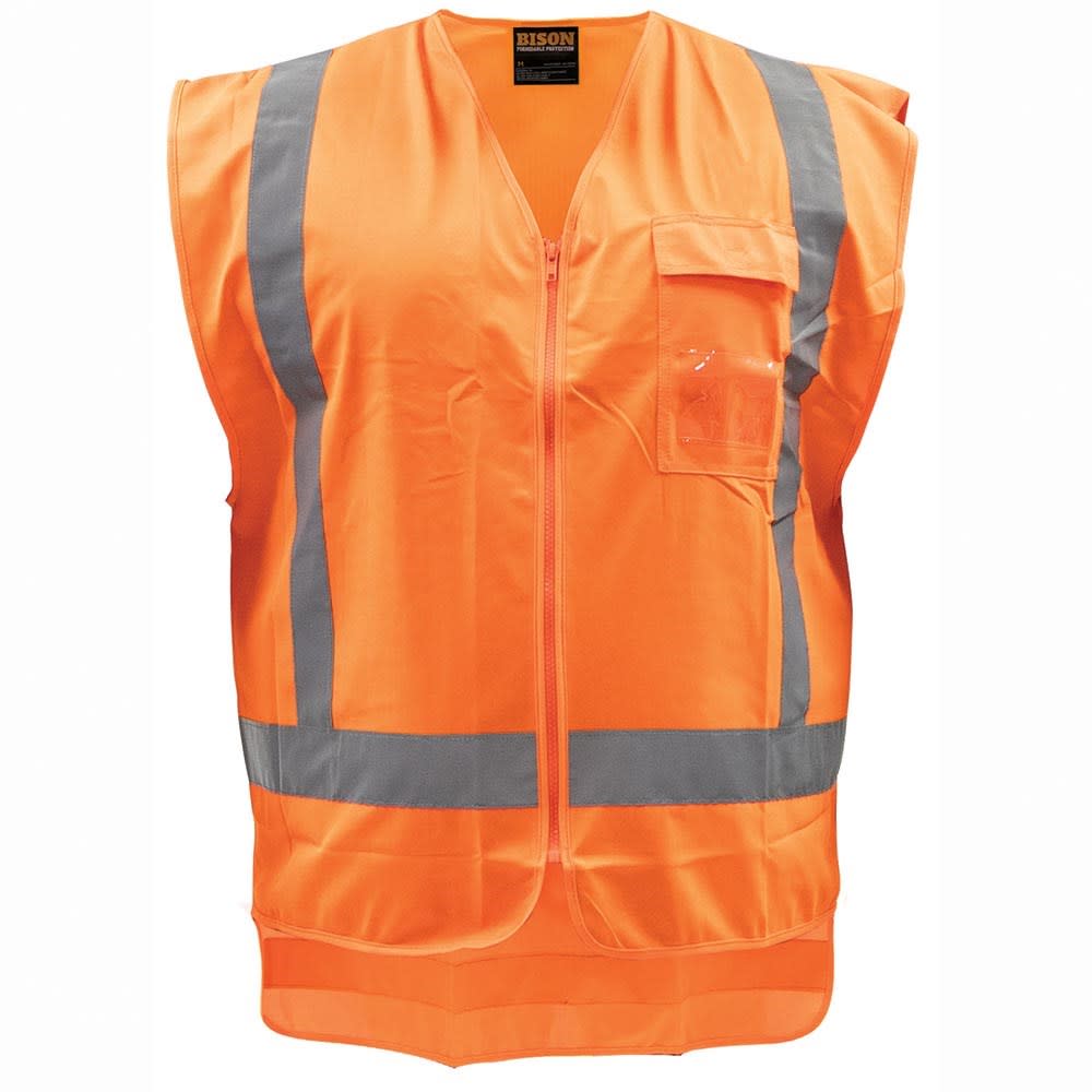 Bison, TTMC-W17 X-Back Safety Vest, 52305X - Fluro Orange - XL
