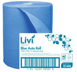 Livi Essentials 2 Ply Auto Roll Paper Towel Blue 140m per roll (Case of 6 Rolls)