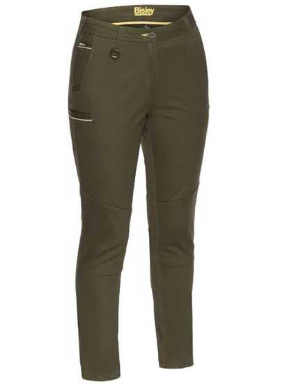 Bisley, Women's Stretch Cotton Pant, BPL6015 (Pair) - Olive - Size: 18