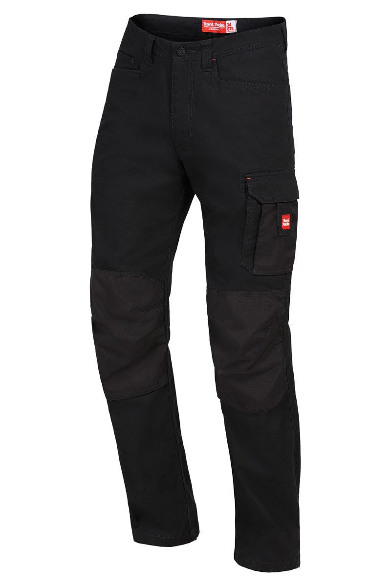 Hard Yakka, Legends Cargo Pants, Y02202-Regular Fit (Pair) - Black - Size: 112