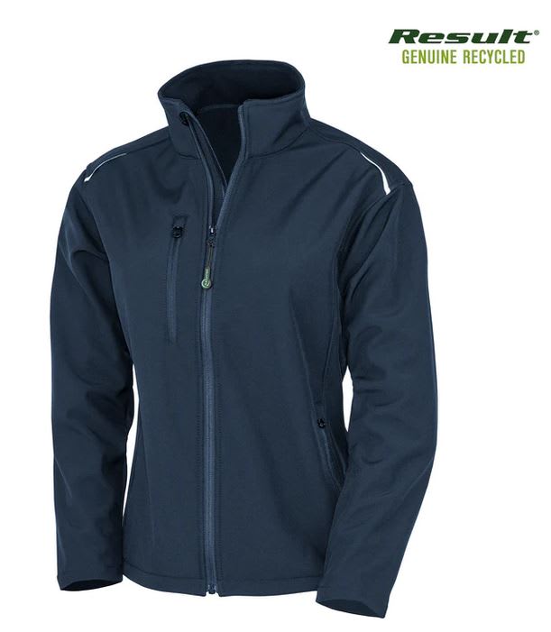 Women's Recycled 3-Layer Softshell Jacket, R900F - Navy (Size: LM)