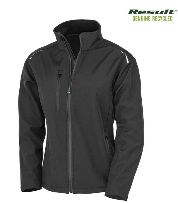 Women's Recycled 3-Layer Softshell Jacket, R900F - Black (Size: LL)