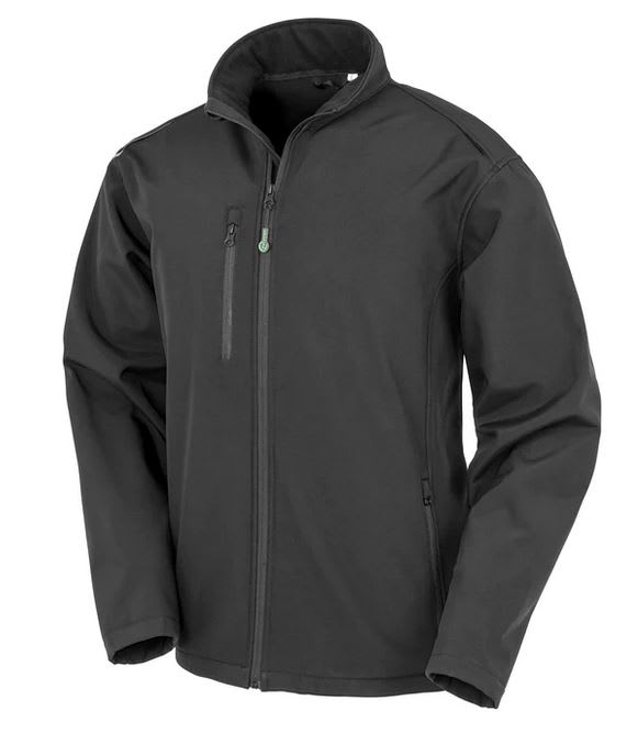 Recycled 3-Layer Softshell Jacket, R900M - Black (Size: L)