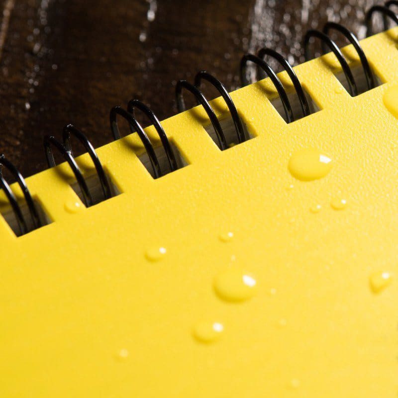 Rite in the Rain Top Spiral Polydura Notebook Yellow - 4" x 6" 100 Pages (Each)