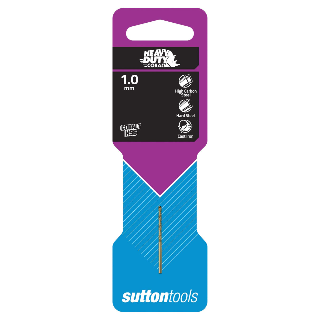 Sutton Drill Bit Cobalt Jobber HSS 1.0mm (Each)