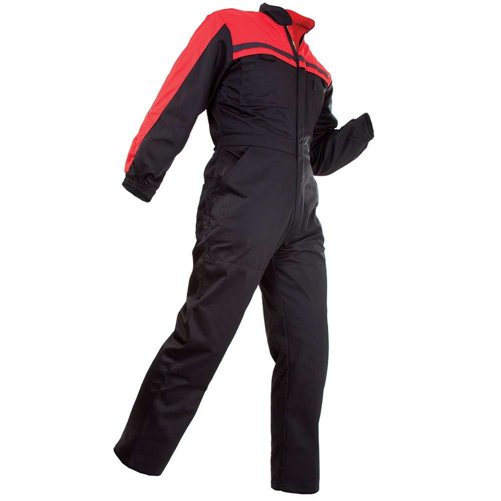 Bison, Workzone Zip Overall, 430011 - Black/Red (BR) (Size: 112)