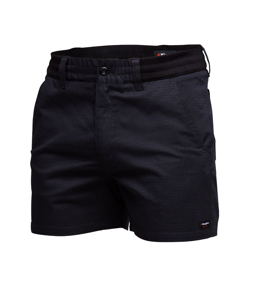 KingGee, Comfort Waist Short Short, K17012 - Black (Size: 77)
