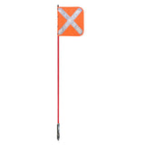 Vehicle Safety Flag X Orange Reflective Height 1.5m