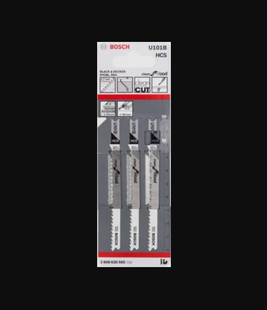 Bosch U 101 B CLEAN FOR WOOD JIGSAW BLADE