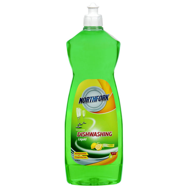 Eco-friendly Northfork Dishwashing Liquid 1L effectively cleans dishes while being gentle on hands and safe for the environment.