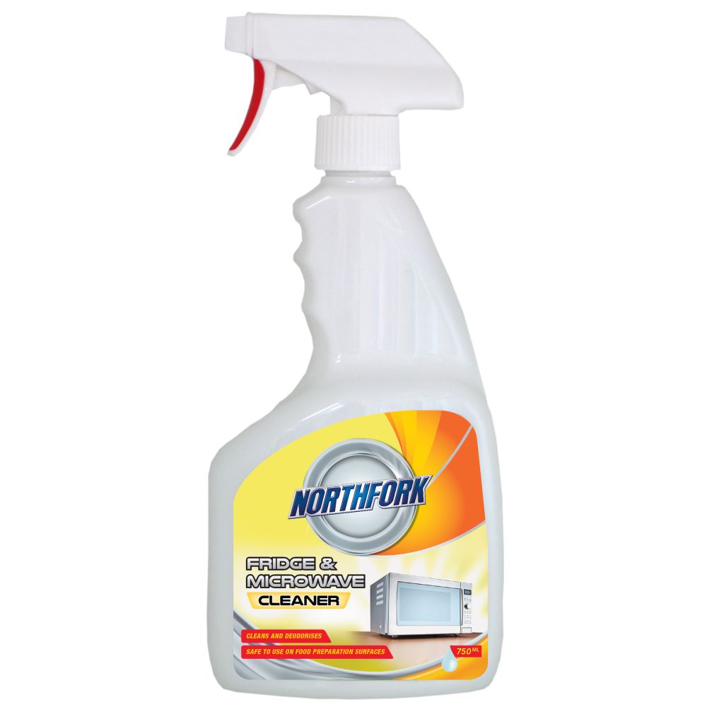 Northfork Fridge And Microwave Cleaner 750ml for removing grease and stains, leaving surfaces hygienically clean and odor-free.