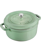 Cocotte-Staub-Round-24cm-Sage