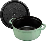 Cocotte-Staub-Round-24cm-Sage