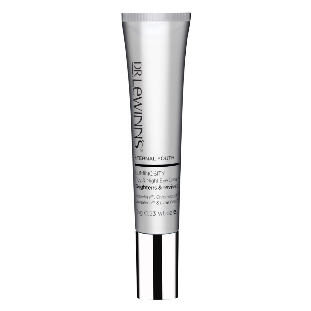 Dr. Lewinn's Eternal Youth Eye Cream with contoured applicator for firm, bright, youthful skin around the eyes.