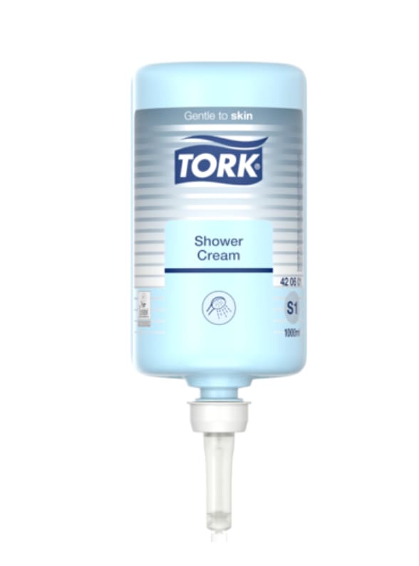 S1 Hair & Body Shower Cream 1L - Tork