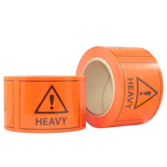 Heavy Printed Label - Black on Orange-72mm x 100mm x 66m-660-Roll