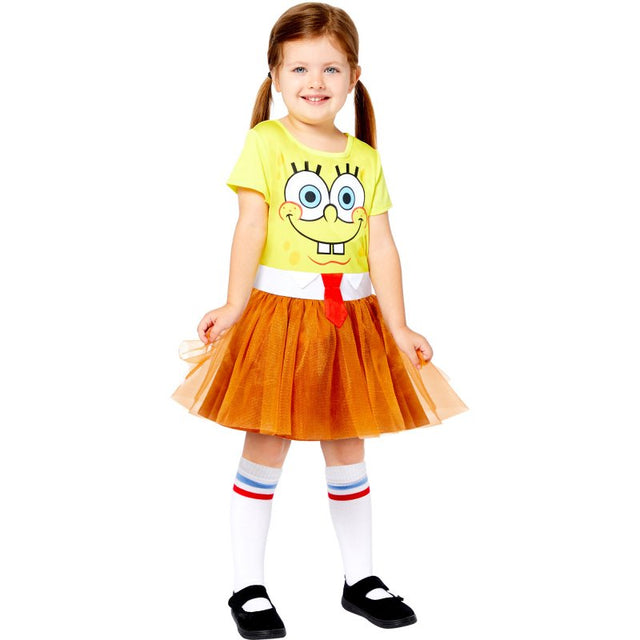 Spongebob Girls costume features a colorful tutu dress and socks, perfect for ages 10-12 for fun and imaginative play.