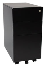 Steelco Slimline Pedestal Black Satin 300mm Wide (Each)