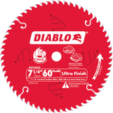 Diablo 60T Ultra Finish Saw Blade 7.25"/184mm (Each)