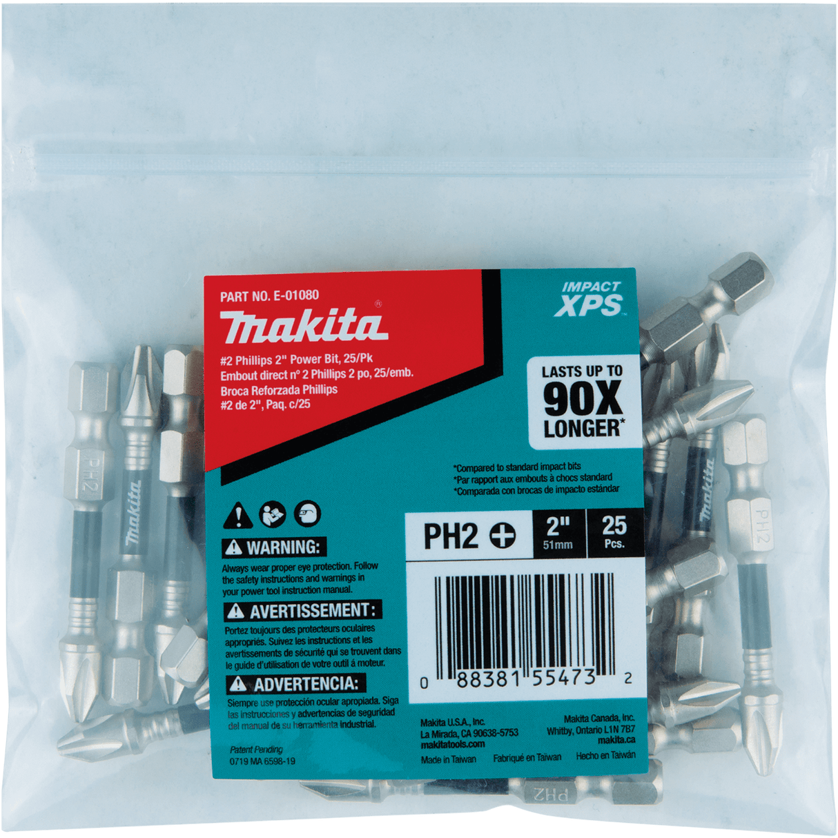 Makita Impact XPS PH2 50mm 25 (Pack)