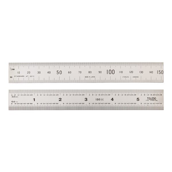 Stainless Steel Rule Double Sided Metric Imperial 150mm