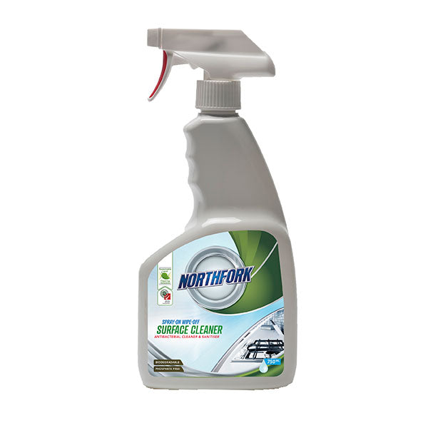 Geca Spray/Wipe Surface Cleaner in 750ml bottles, ideal for effective cleaning with ocean fresh scent, carton of 12.