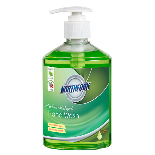 Geca Anti-Bacterial Liquid Hand Wash 500ml bottles in carton of 12, kills 99.9% of germs, leaves hands smooth and fragrant.