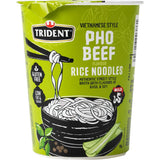 Trident Rice Noodles Pho Beef Cup 50g