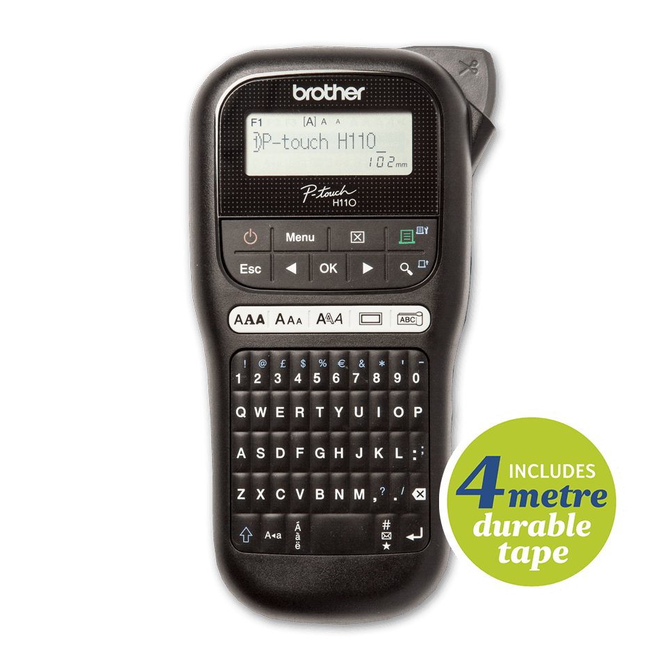 Brother PTH110 Handheld Label Printer Black (Each)