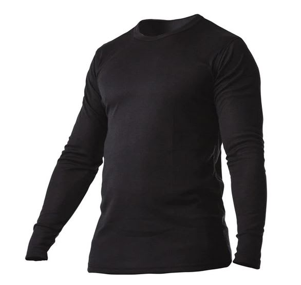 Kaiwaka, Thermal Long Sleeve Top, TKT3000 - Black (Size: L)