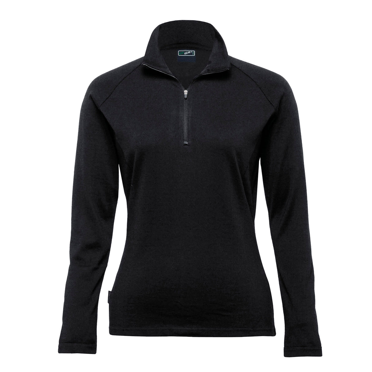 BMV, Women's Merino Zip Pullover, WEGMZ - Black (Size: 18)