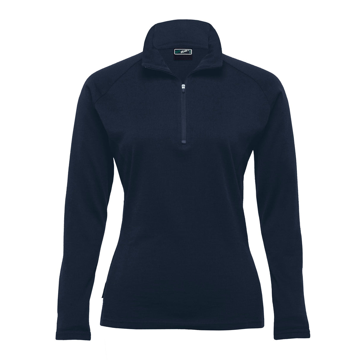 BMV, Women's Merino Zip Pullover, WEGMZ - Navy (Size: 14)
