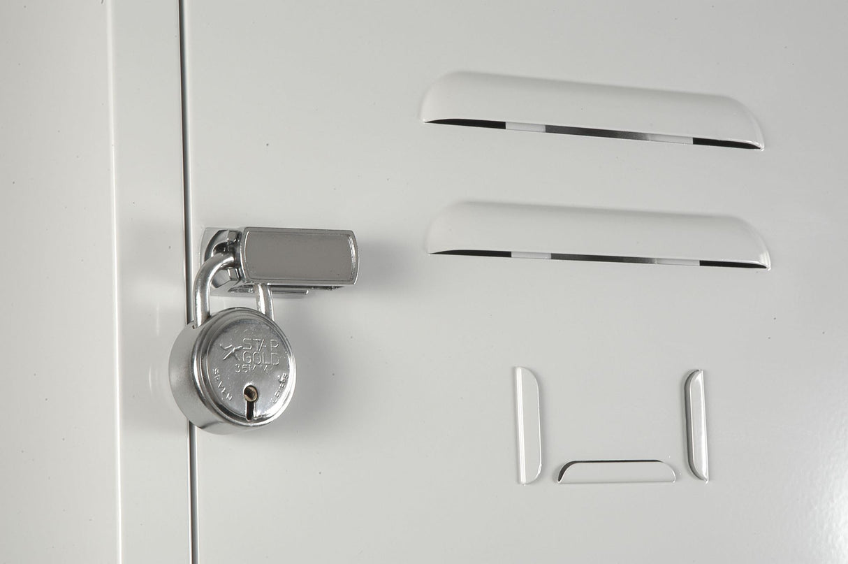 Steelco 3 Door locker Padlatch Silver Grey 380mm Wide (Each)