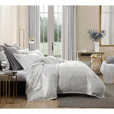 Platinum Seville Metallic Jacquard European Pillowcase | Snow