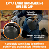 ProFlex 360 Rubber Cap Knee Pads Black (Pair)