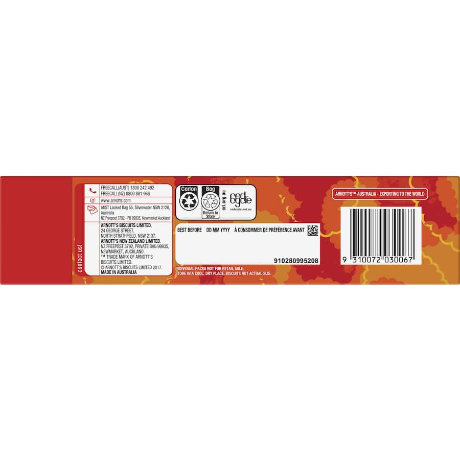 Arnotts Shapes Crackers Mini Chicken Crimpy 200g Multipack 8pack