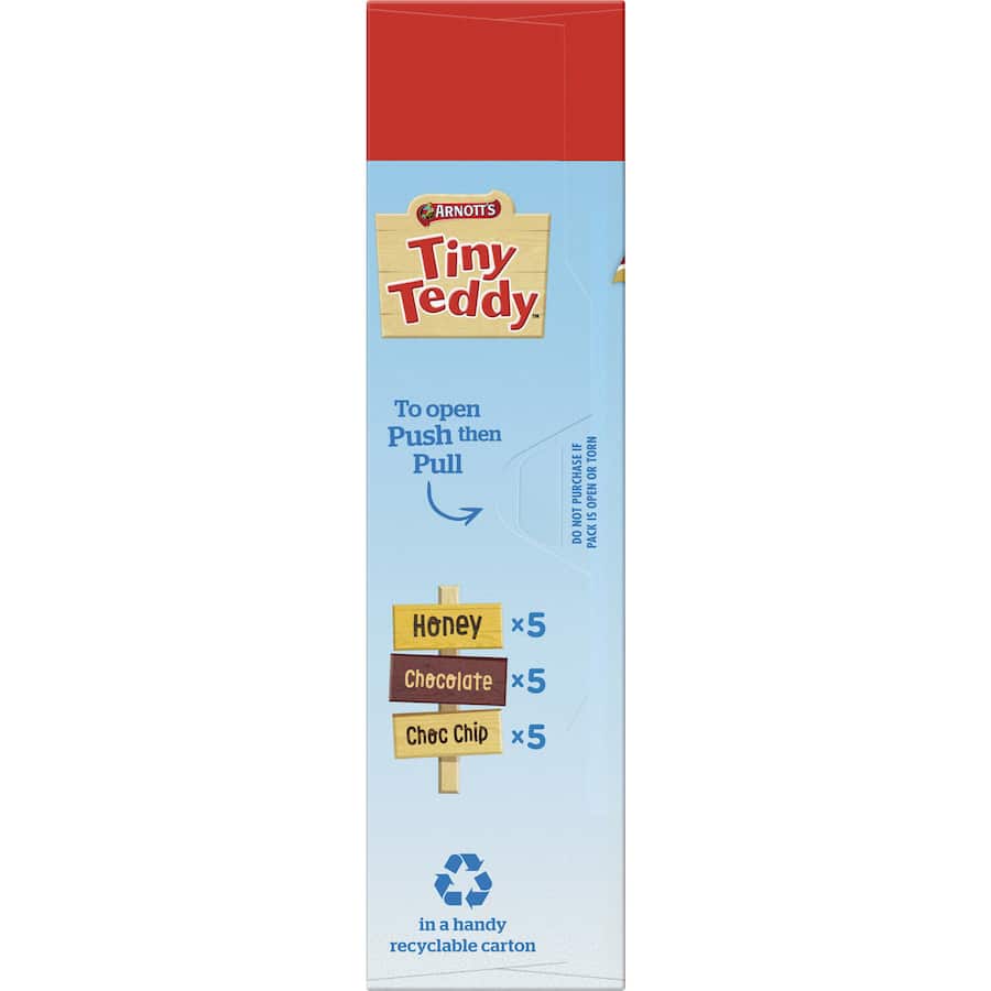 Arnotts Tiny Teddy Plain Biscuits Variety Pak 375g 15pack