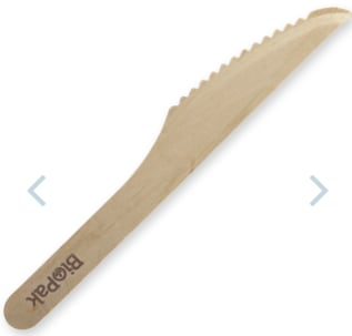 Biopak Wooden Coated Knife 16cm 100 (Pack)