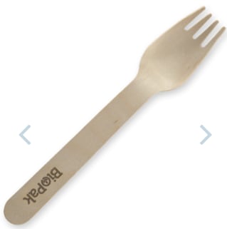Biopak Wooden Coated Fork 16CM