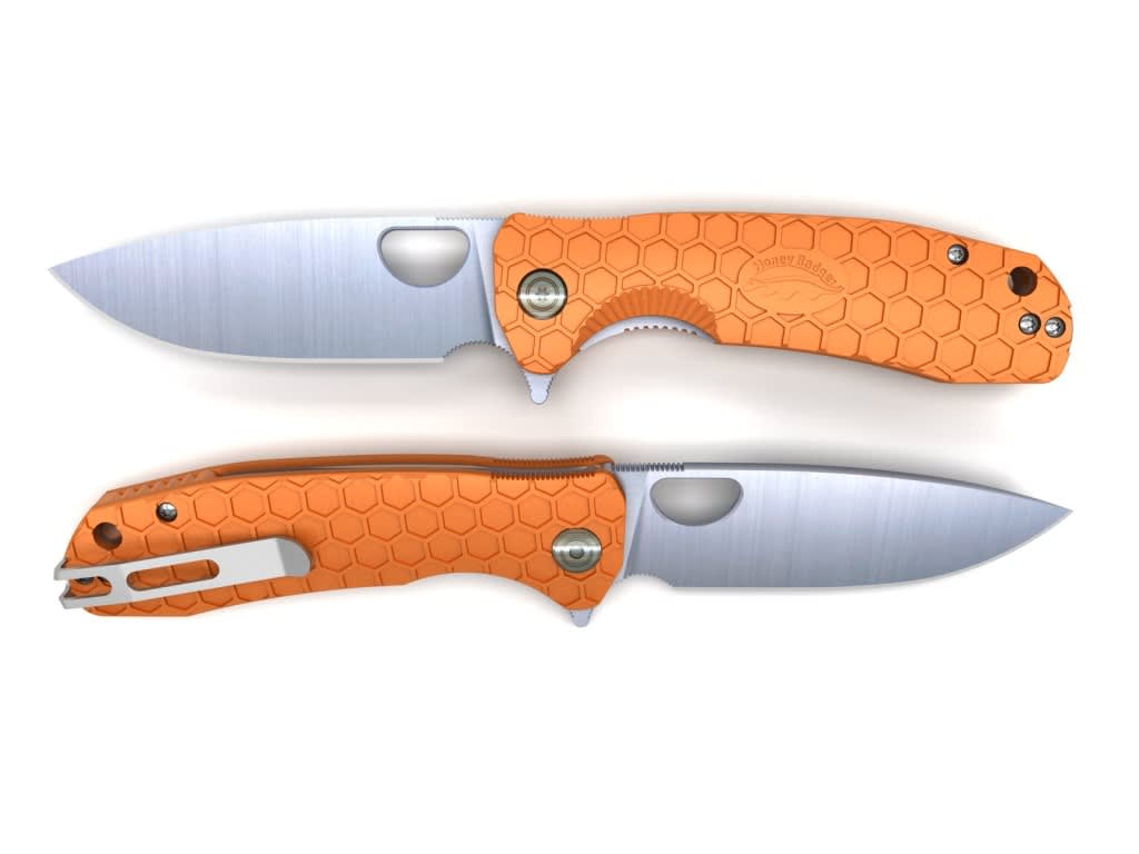 Honey Badger Flipper Knife - Orange Small (Each)