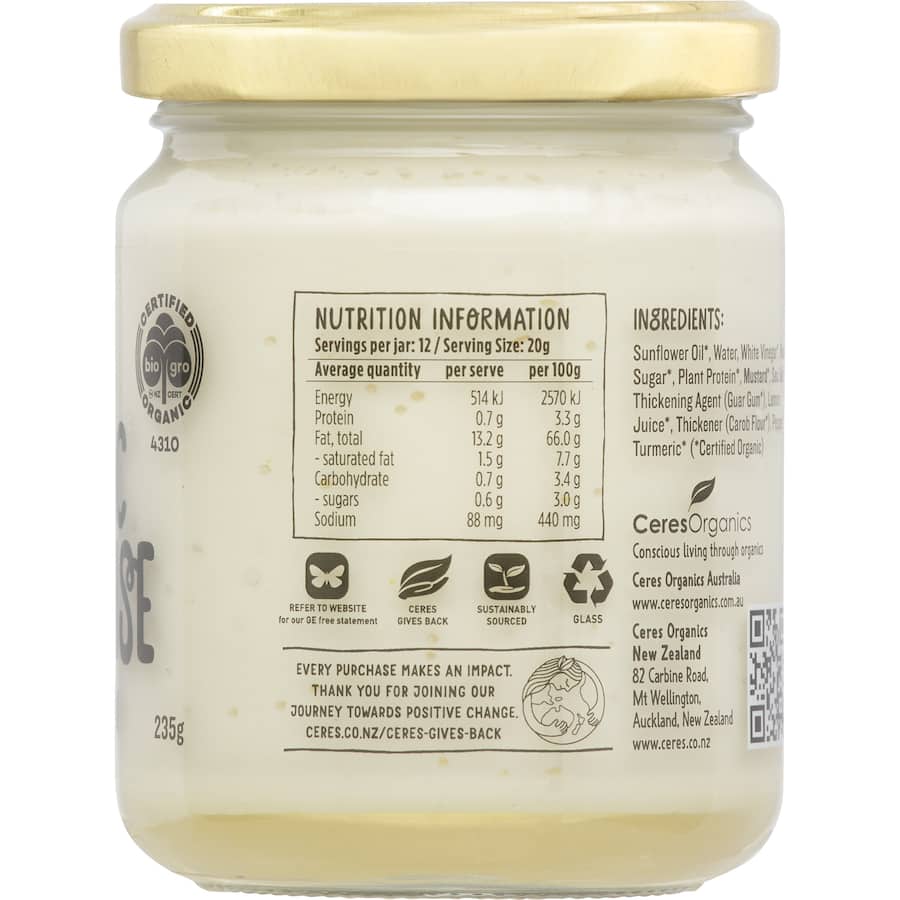 Ceres Organics Mayonnaise  235g