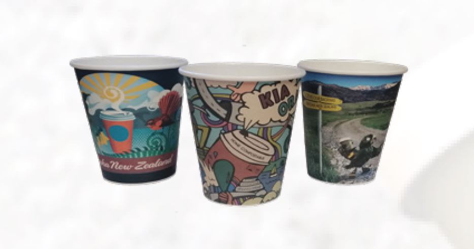 Hutamaki Kiwiana Compostable Paper Hot Cup 300ml 50 (Pack)