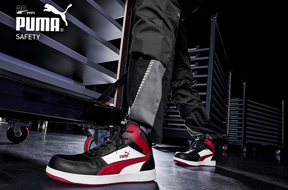 Puma Safety Frontcourt Mid 630057 1 (pair) - Black/Red/White - 42