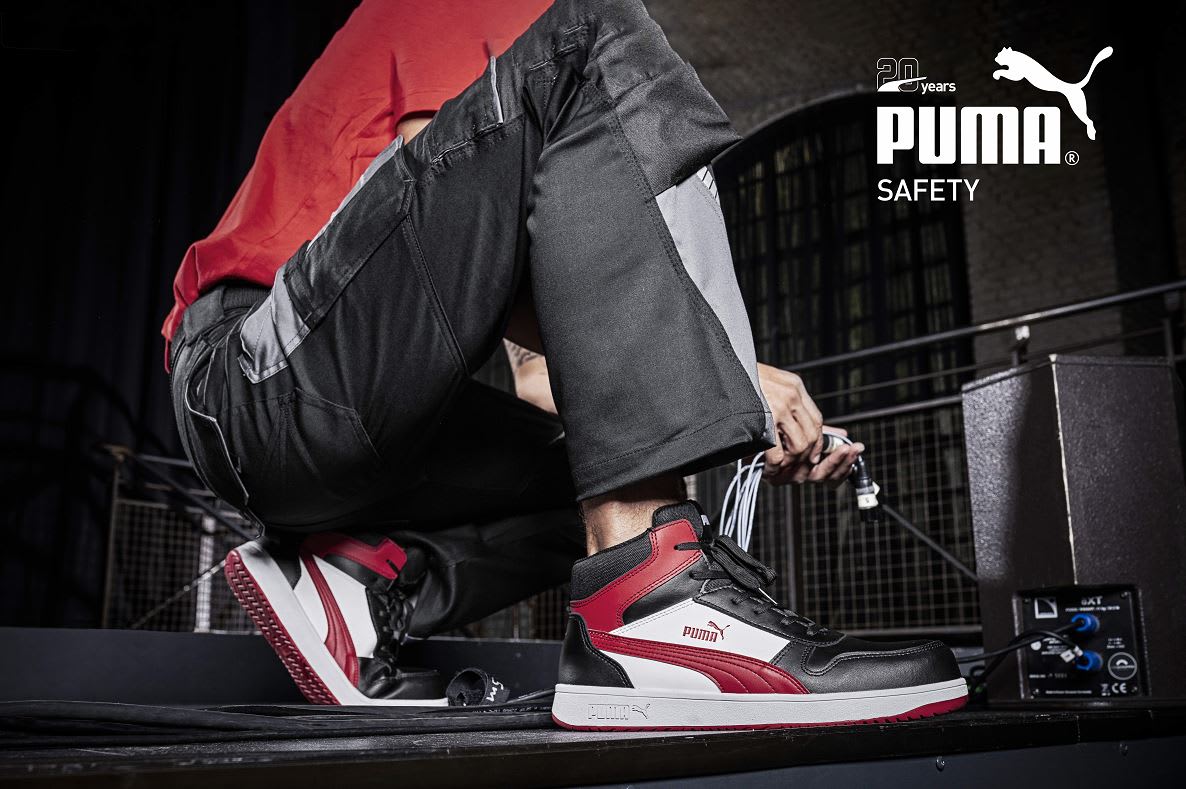Puma Safety Frontcourt Mid 630057 1 (pair) - Black/Red/White - 41