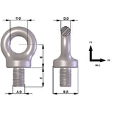 Bullivants Eye Bolt D/F UNC 3/4" 0.80T WLL