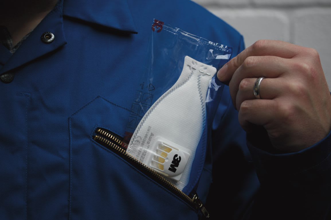 3M Aura FlatFold Respirator 9322A+ P2 valve-Medium/Large-10-Box