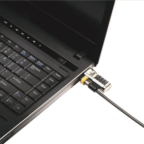 Kensington Clicksafe Combination Laptop Lock with 10,000 codes, robust security anchor, and durable design for laptop protection.