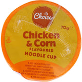 Choice Instant Noodles Chicken & Corn Cup 70g
