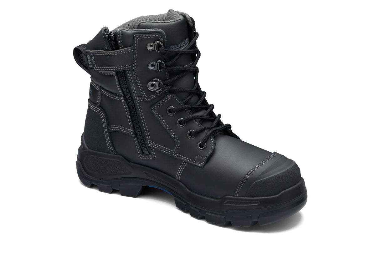 Blundstone 9061 Rotoflex Zip Sided Safety Boots - Black (Size: 07)