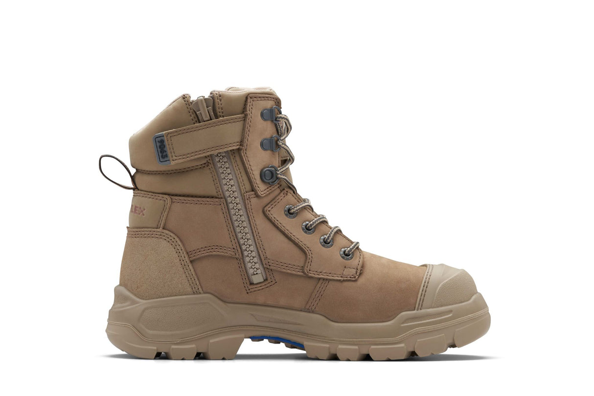 Blundstone 9063 Rotoflex Zip Sided Safety Boots - Stone (Size: 04)
